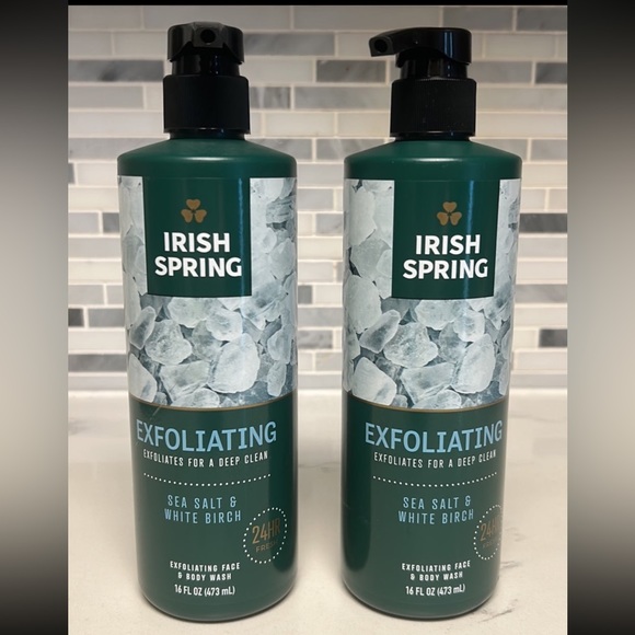 Irish Spring Grooming Irish Spring Mens Exfoliating Sea Salt White